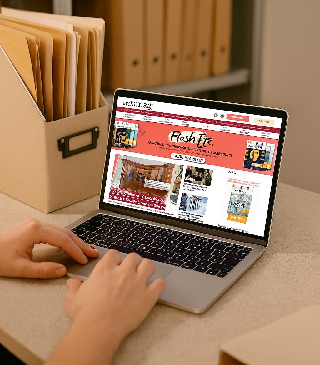 Le site Archimag sur un ordinateur portable